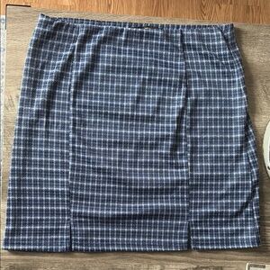 Classic Blue Checkered Skirt